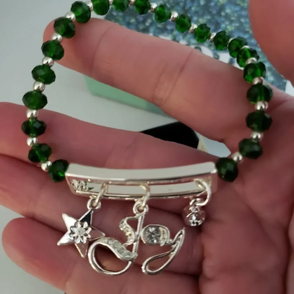 Holiday Cheer Stretch Braclet with JOY Charm